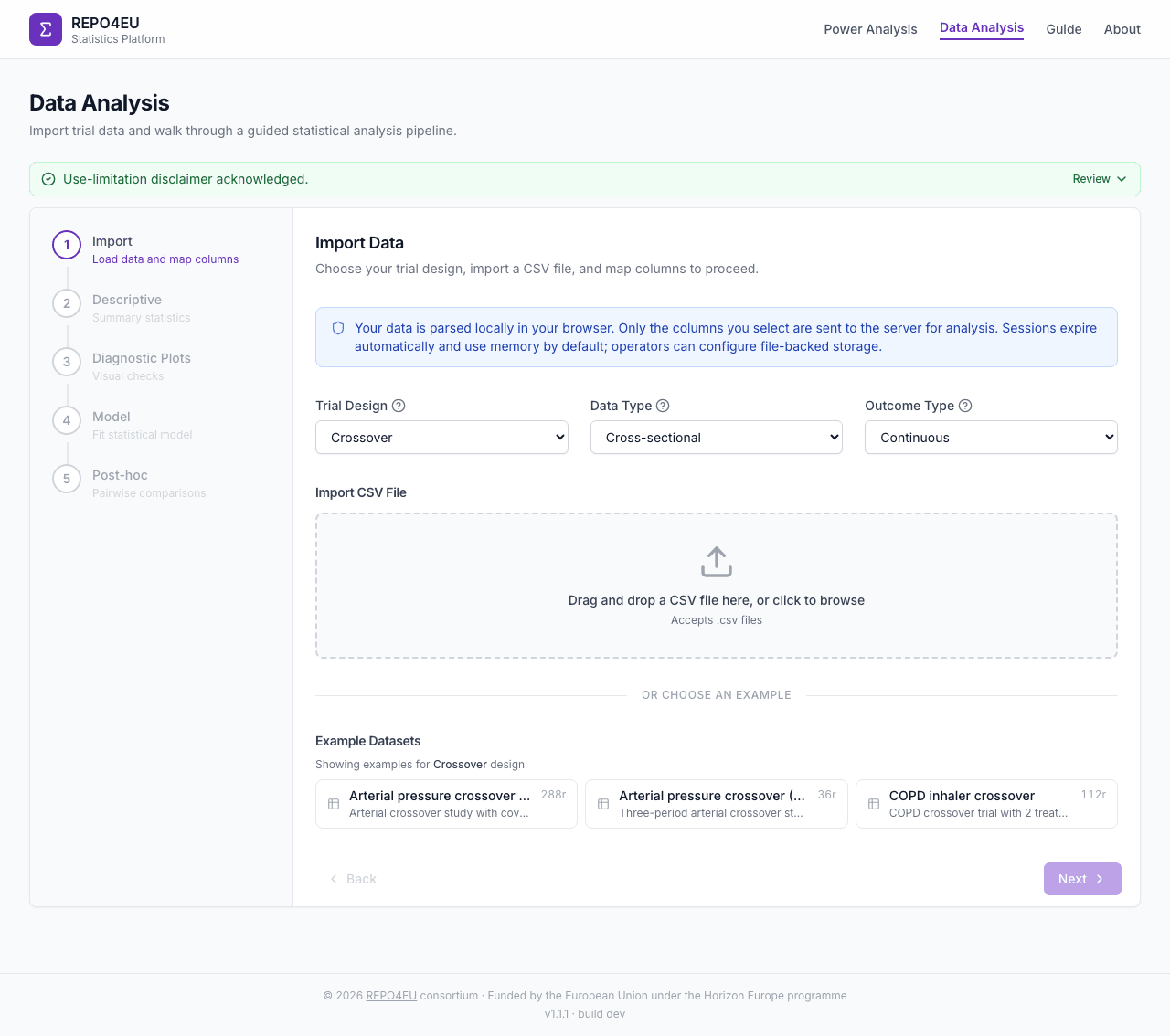Empty analysis import state